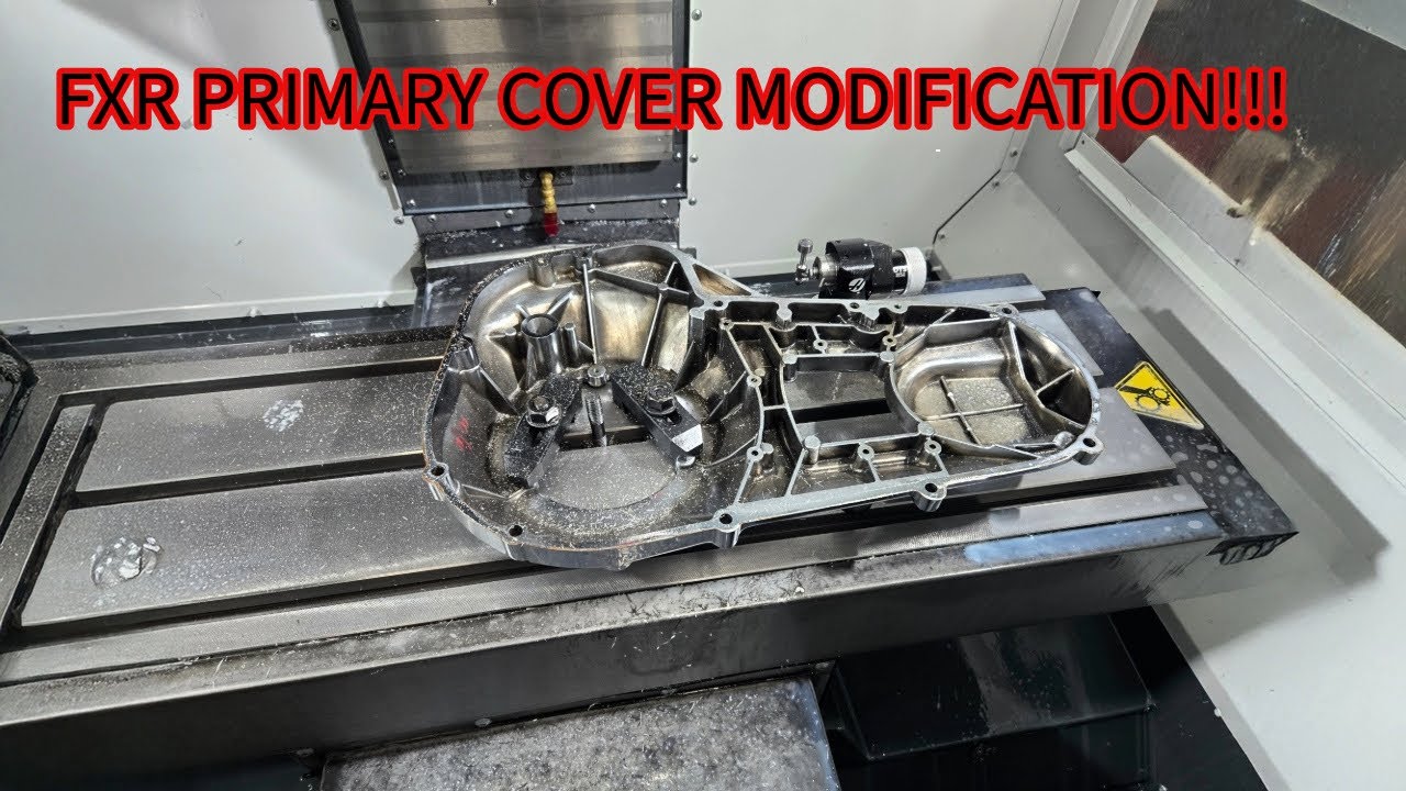 MACHINING A HARLEY DAVIDSON FXR PRIMARY COVER !