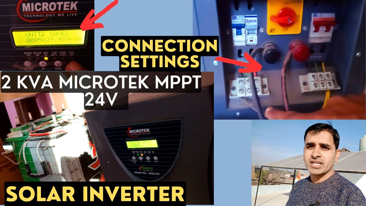 Microteck Solar Inverter Settings| Microtek 2KVA MPPT PCU 24V Solar Inverter|Microtek Solar Inverter