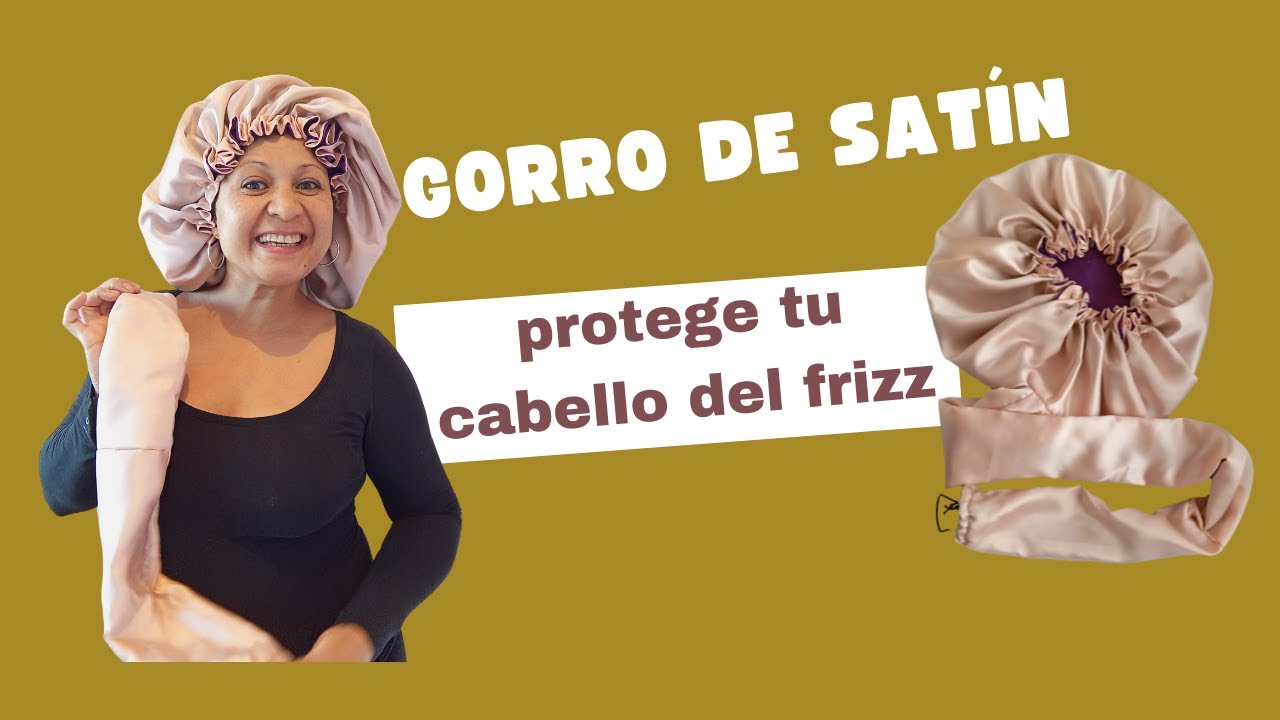 Rizos perfectos  con gorro de Satín /evita el frizz y previene el quiebre