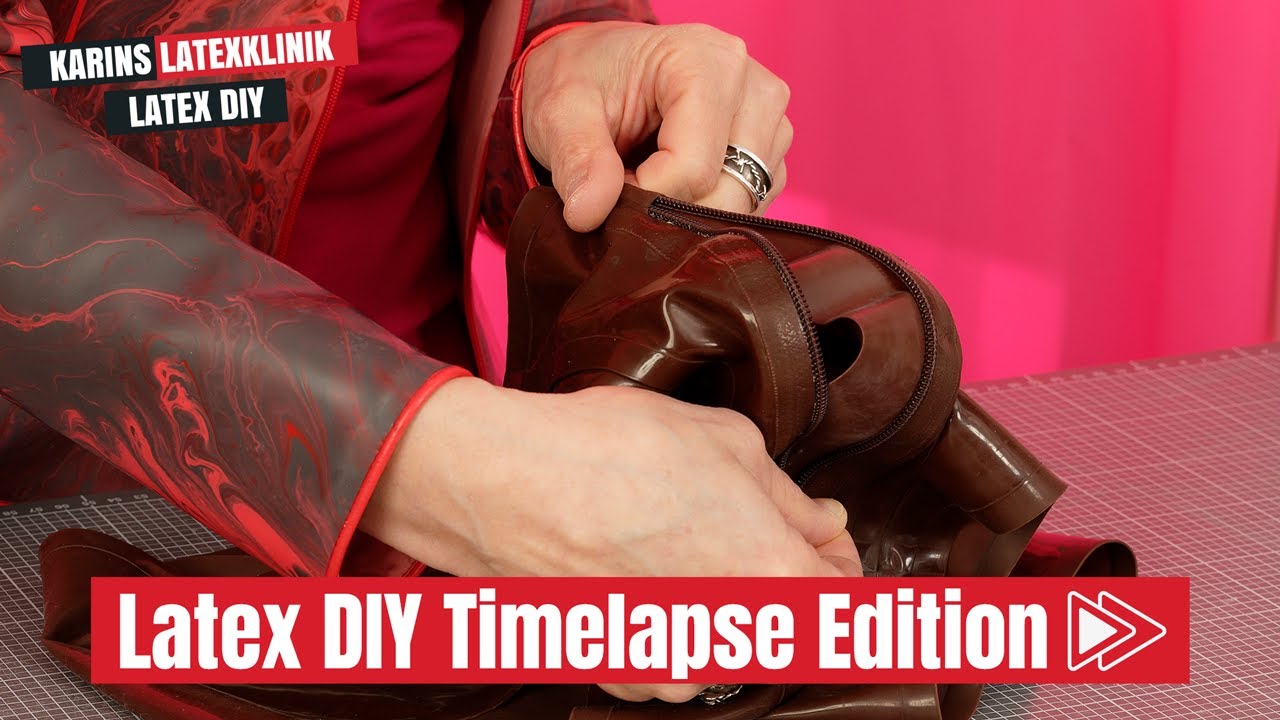 Einen Latexslip pimpen, How do I pimp latex panties? Latex Do-It-Yourself Quickie #timelapse