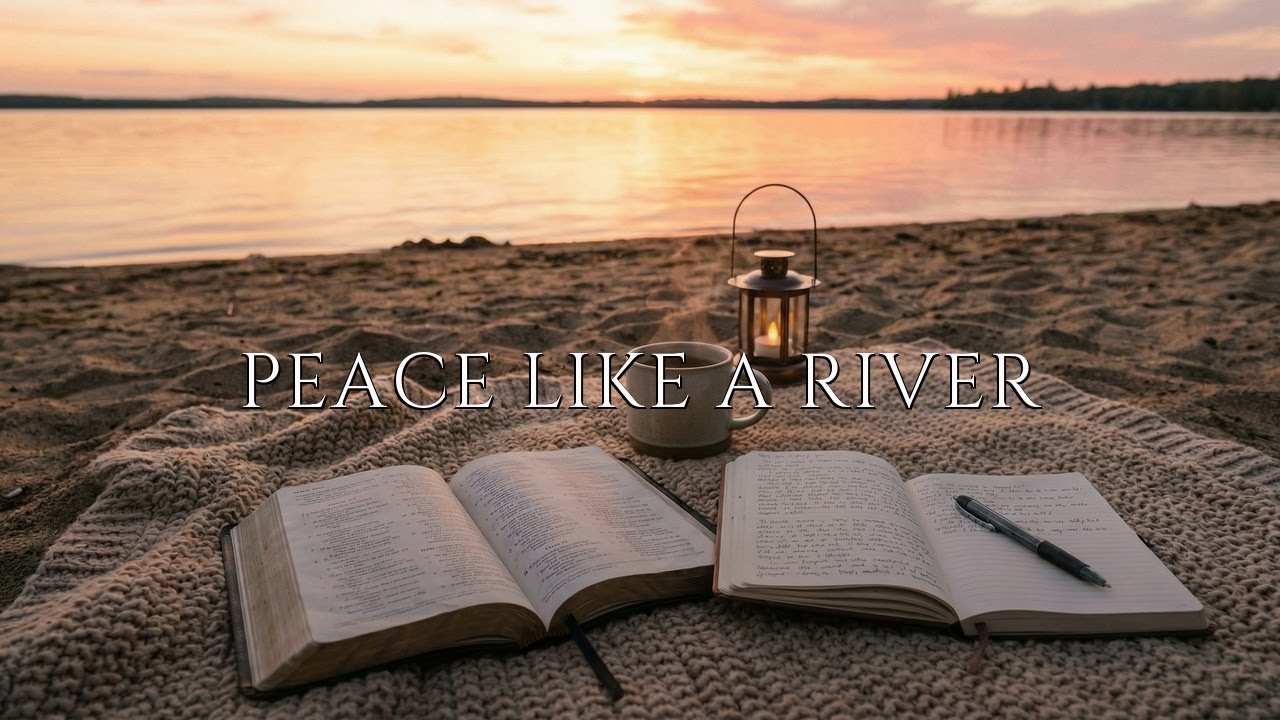 Peace Like a River | 1 Hour Peaceful Worship Piano & Sunset Ambience for Prayer and Rest