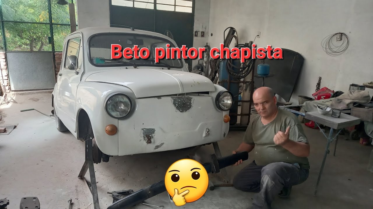 Pintar un Fiat 600 blanco del principio
