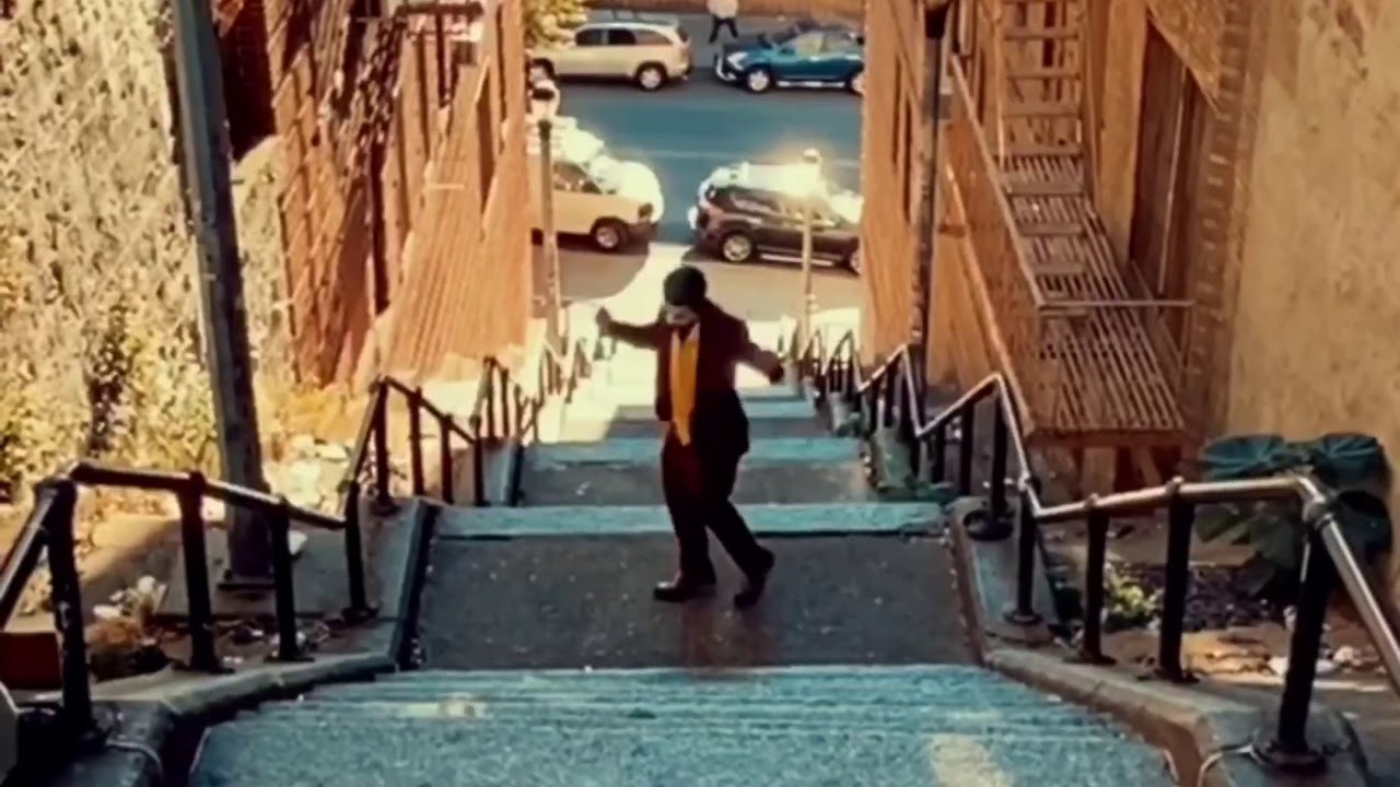 Joker Dancing On the Steps Scene