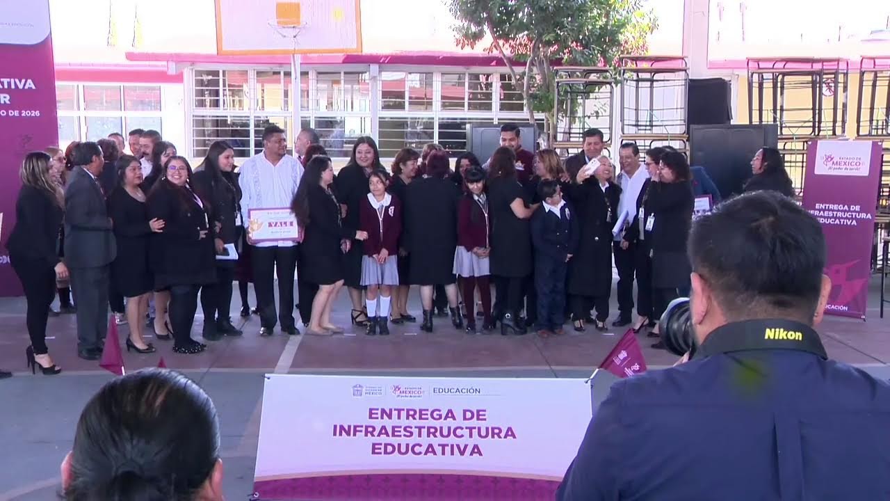 #ENVIVO | Entrega de Infraestructura Educativa y Mobiliario Escolar, en #Nezahualcóyotl.
