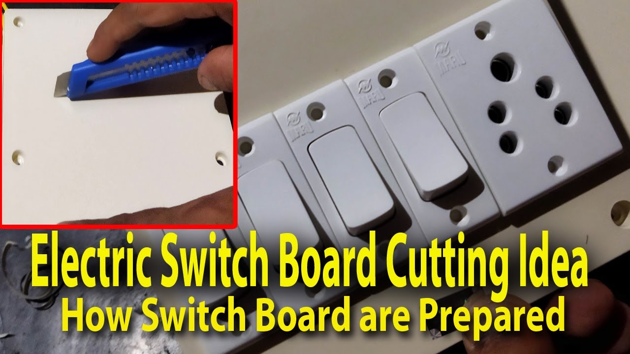 How To Cut Electric Switch Board || Switch Board Cutting 