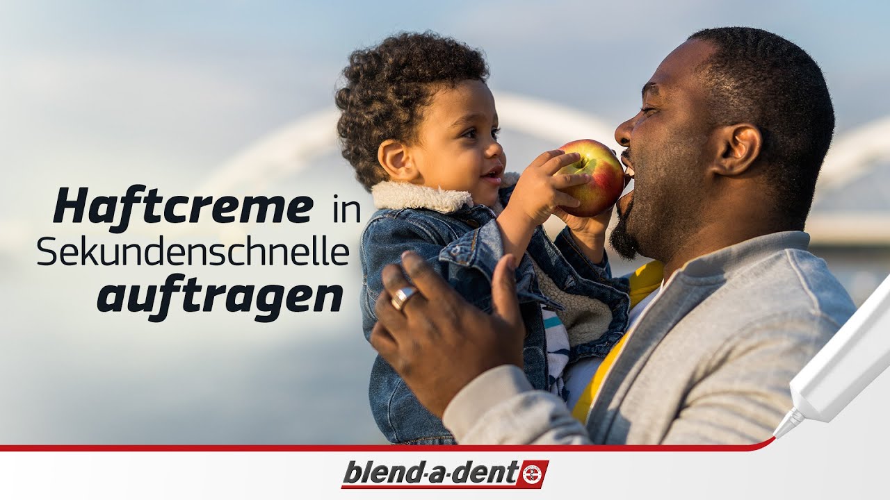 So tr&auml;gst du Haftcreme auf | blend-a-dent