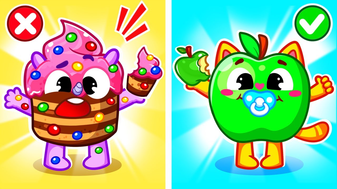 Healthy VS Unhealthy | Baby Learn Good Eating Habits | Songs for Kids | Toddler Zoo Yay!