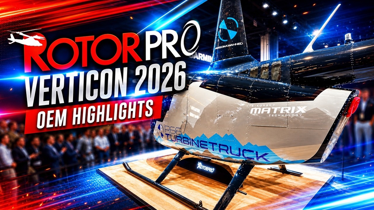 Rotor Pro on the Show Floor on Day 1 of VAI Verticon 2026 highlighting OEM Helicopters | Atlanta, GA