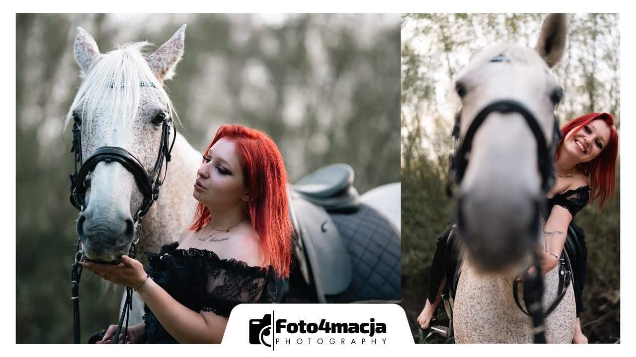 Plenerowa sesja zdjęciowa z koniem | Fotografia portretowa w naturze