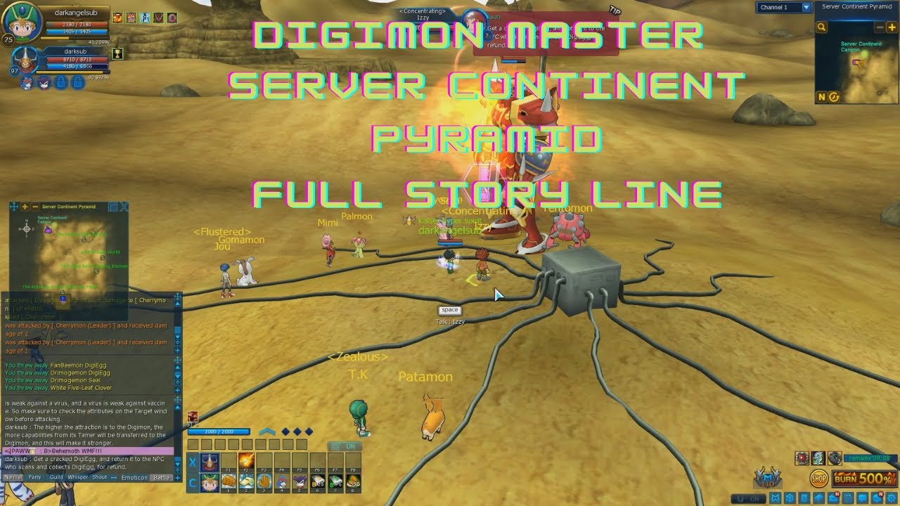Digimon Masters Server Continent Pyramid Full StoryLine
