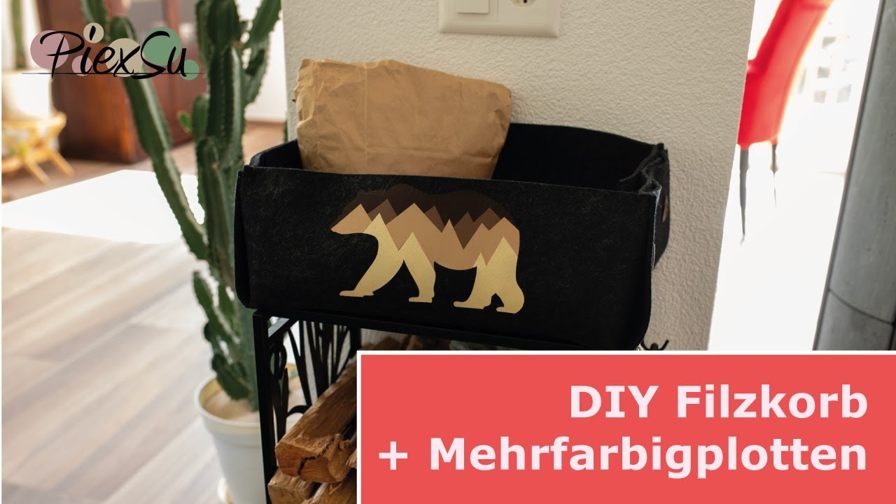 🔥DIY Flizkorb für Feuerholz basteln + plotten - So einfach geht's 😍 | PiexSu