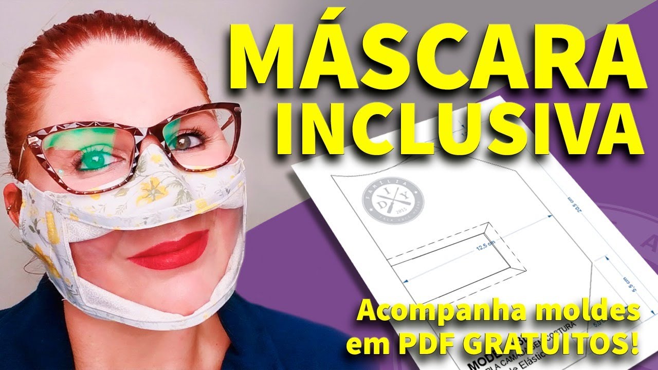 MASCARA DE PROTEÇÃO INCLUSIVA - DEFICIENTE AUDITIVO - FAMÍLIA DIY