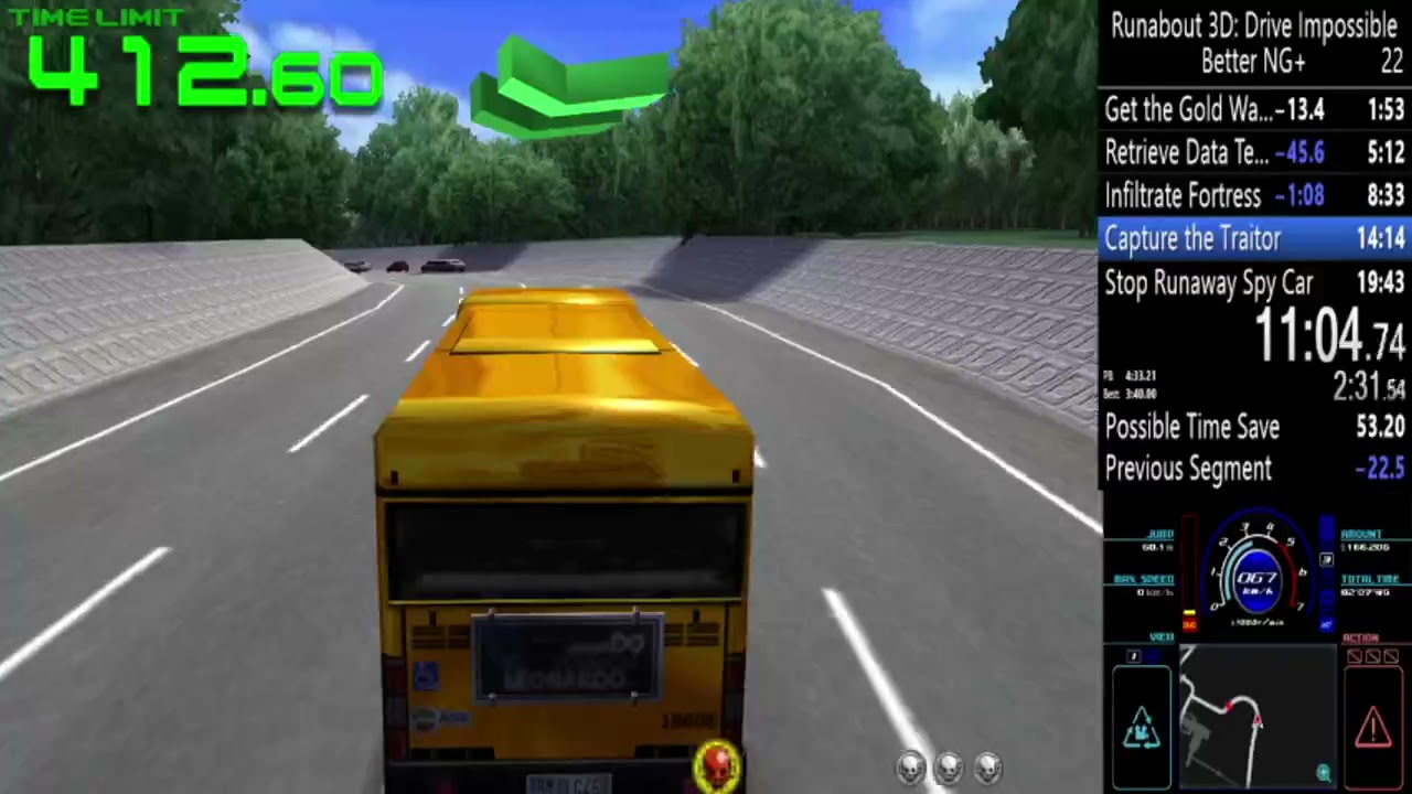 Runabout 3D: Drive Impossible Any% NG+ (No Mission 4) Speedrun in 17:18