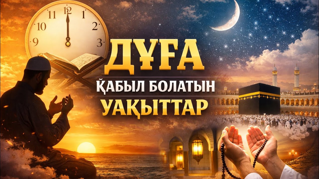 Дұға қабыл болатын уақыттар. Дұға жасайтын уақытты өткізіп алма. Дұға мұсылман қаруы.