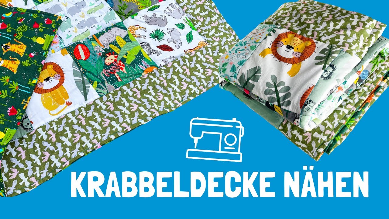 Krabbeldecke nähen | einfache Nähanleitung für eine Patchwork Babydecke