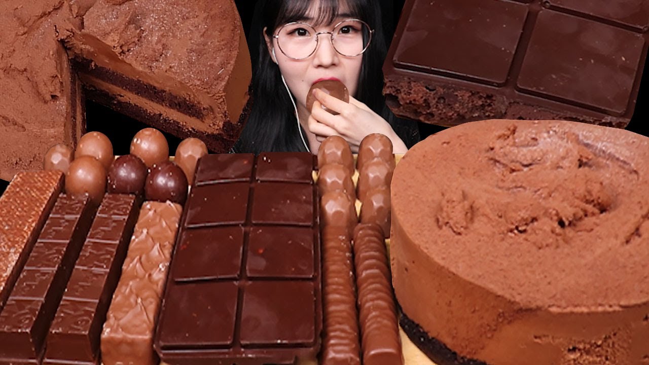 ASMR MUKBANG | 파베 초콜릿 생크림 케이크 초콜릿 디저트 먹방! CHOCOLATE CAKE DESSERT EATING