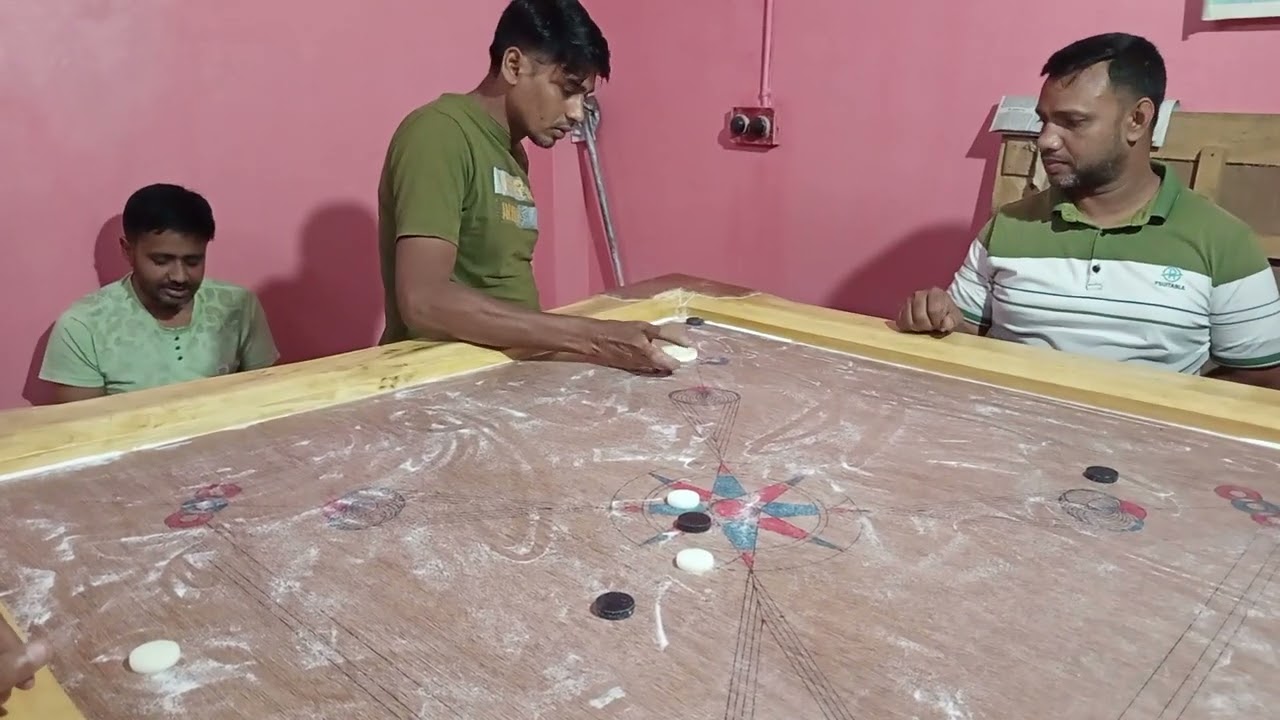 Carrom king ♔ carrom board gameplay Carrom king 💥💥💯