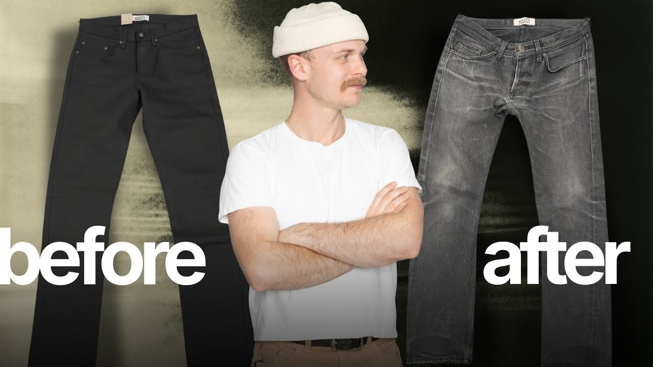 Faded Black Selvedge Denim - See What 3 Years Does To Black Jeans