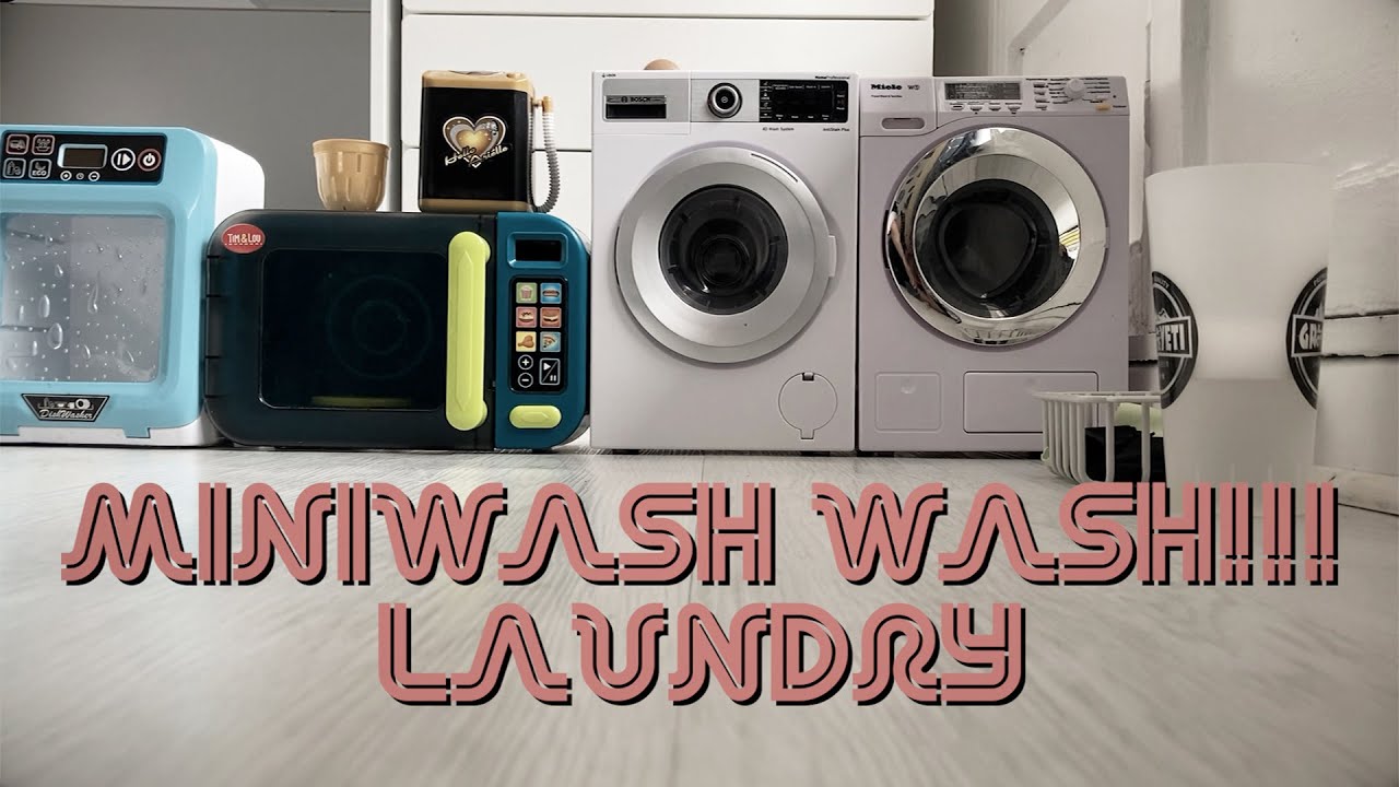 Miniwash wash laundry!!! EP08 Machine à laver Toy Dishwasher  Washing Machine Washcycle Micro-Ondes