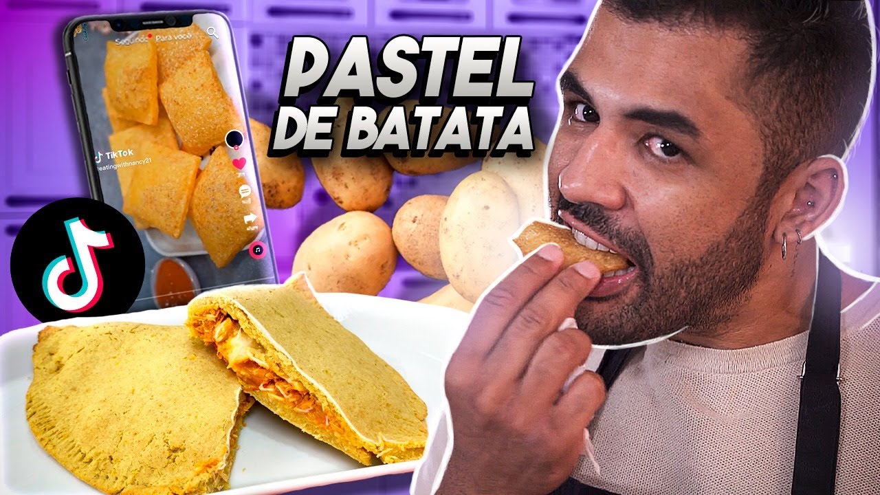FIZ O PASTEL COM MASSA DE BATATA VIRAL! - QUALQUER UM CONSEGUE!