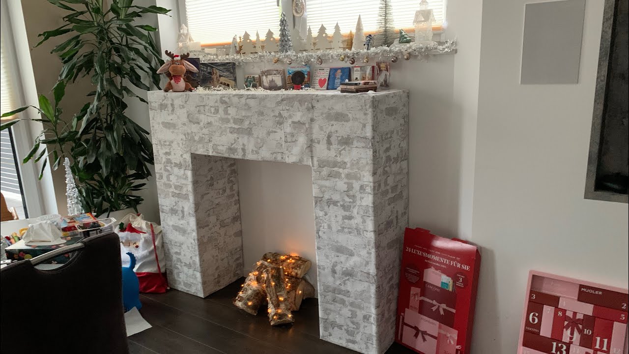 Влог/Декоративный камин из коробок