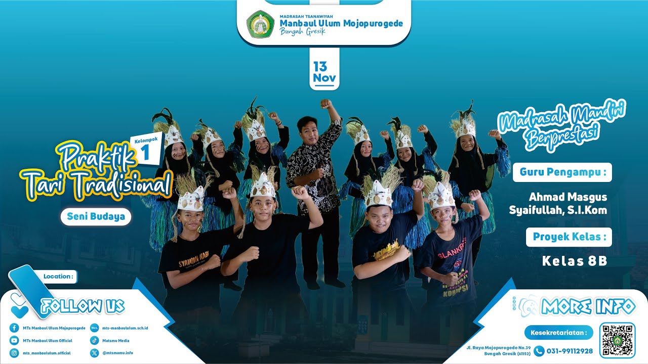 TARI TRADISIONAL SAJOJO (SENI BUDAYA KELAS 8B) Kel. 1