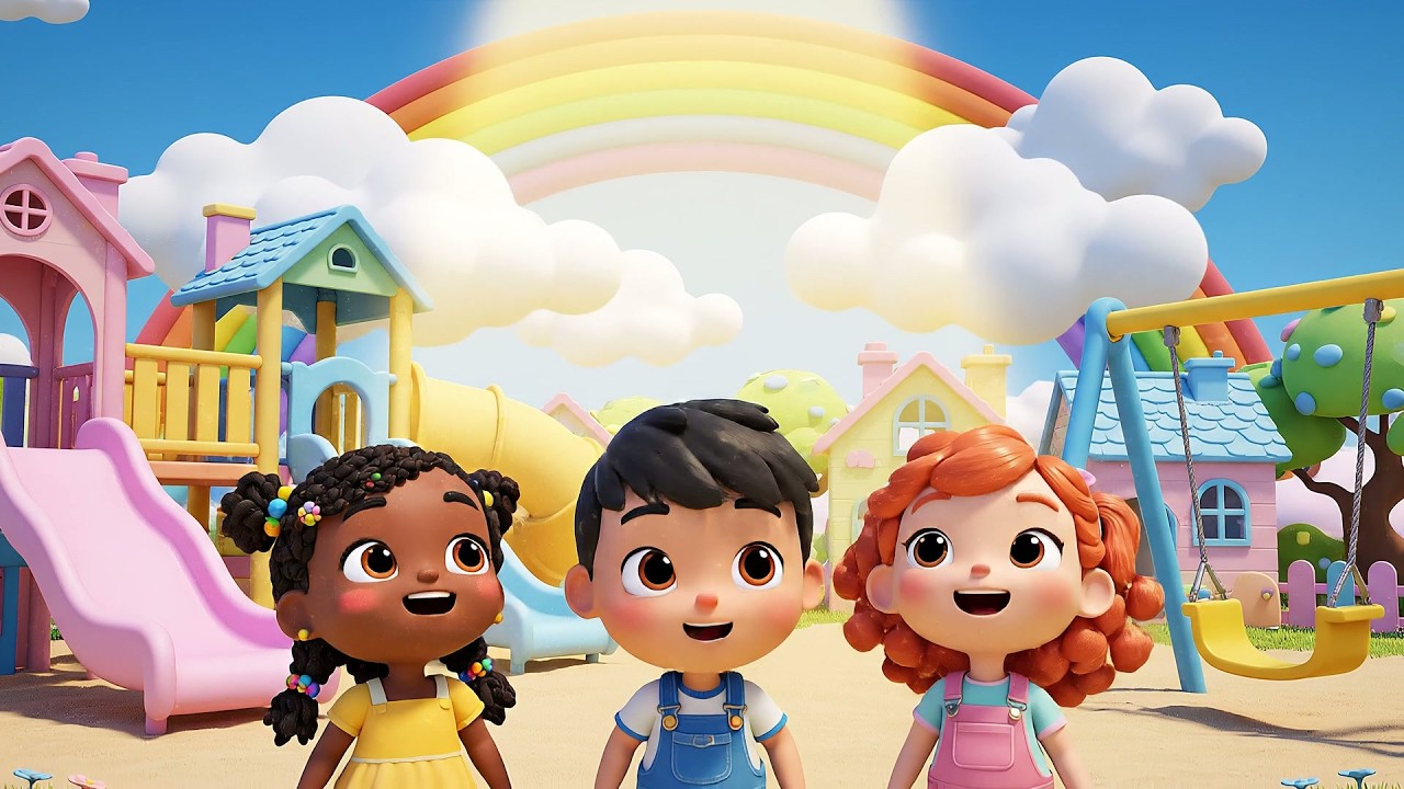 Rain Rain Go Away Rainbow Playground Quest | Fun Weather Songs for Kids