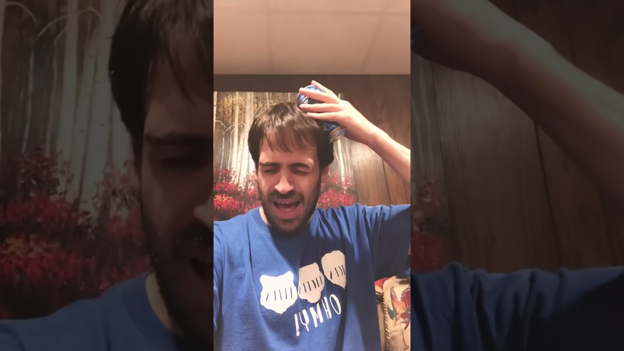 Smashing soda can on my head #youtubeshorts #sodacan #smash