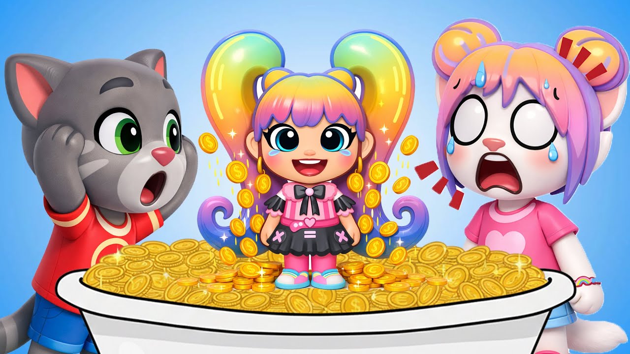 My Talking Tom Friends World - Tom,s Family, Magic hair