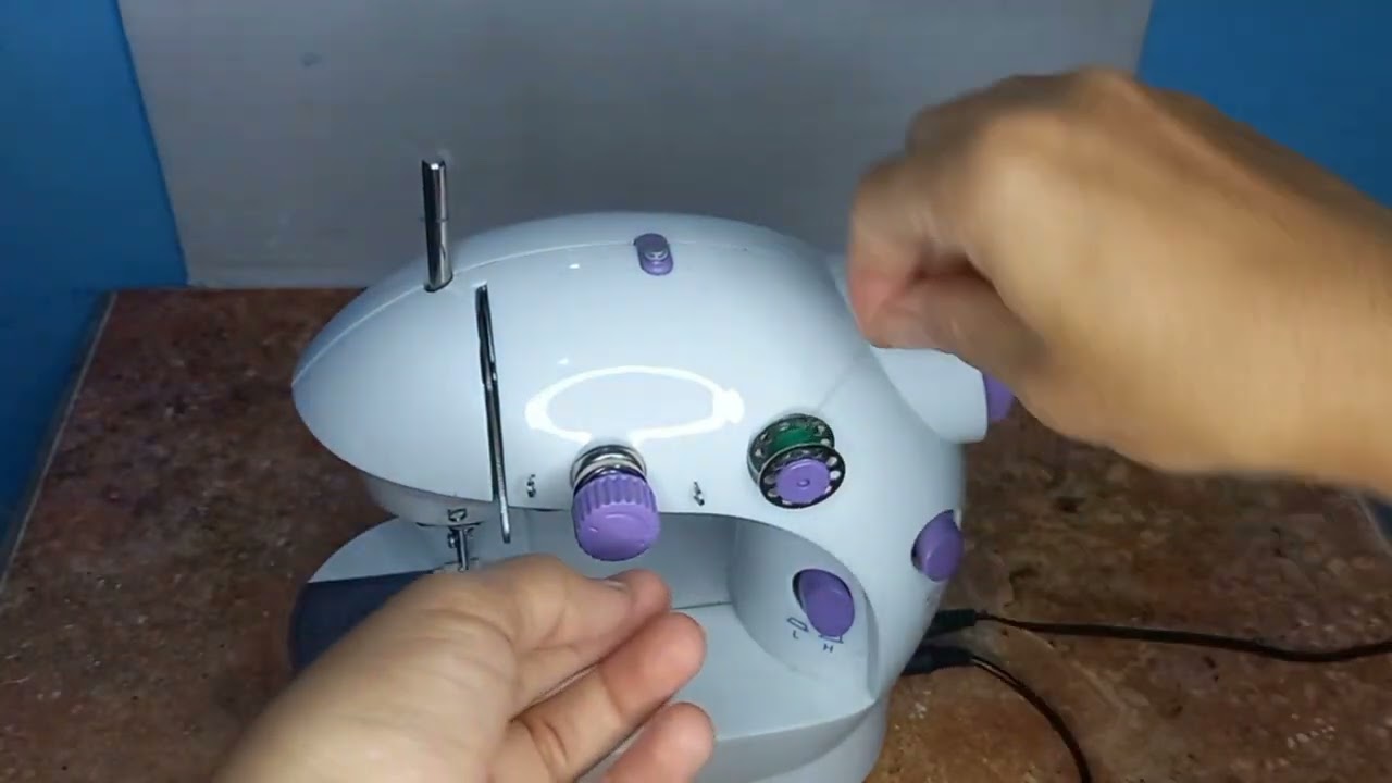 CARA PASANG BENANG MESIN JAHIT PORTABLE MINI | CARA PAKAI MESIN JAHIT PORTABLE MINI