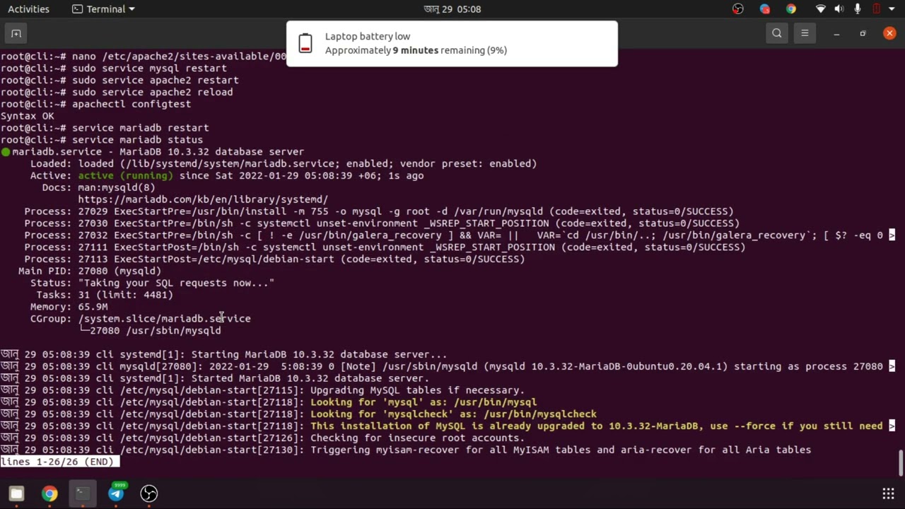 Laravel setup Using Lamp stack on Ubuntu Linux 20.04