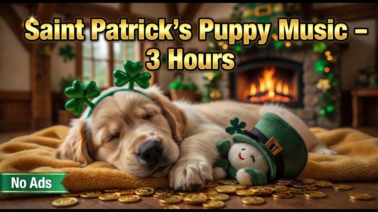 3 Hr St Patrick’s Day Sleep Music for Dogs 🍀 Anti-Anxiety 犬のための3時間聖パトリックデー癒し音楽 🍀 不安を和らげるリラックスミュージック