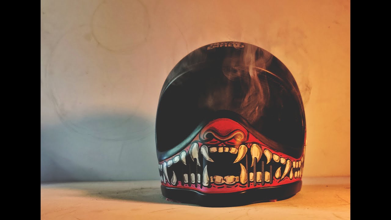 Oni Mask Inspired_ Helmet Custom Paint | Helmet  Art | Helmet painting