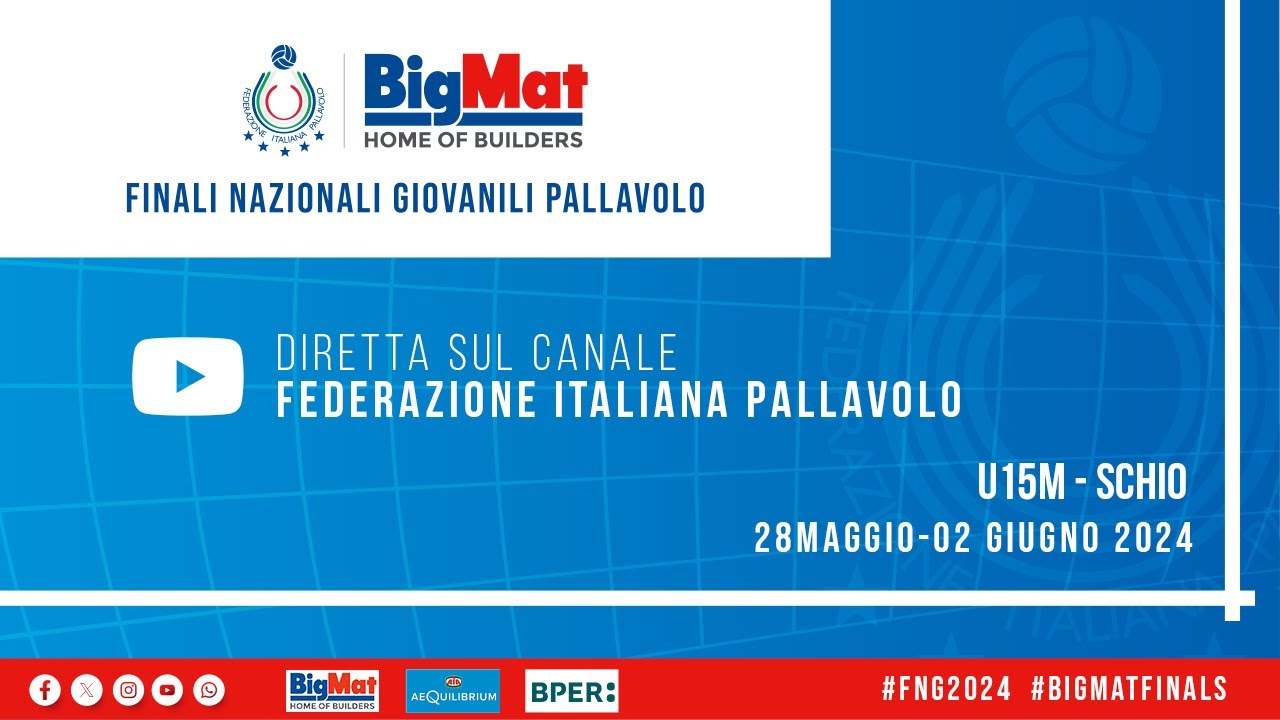 🔴BIGMAT FINALI NAZIONALI GIOVANILI U15M: n°gara 418 - SCURATTI DVB vs ASD ELISA VOLLEY POMIGLIANO