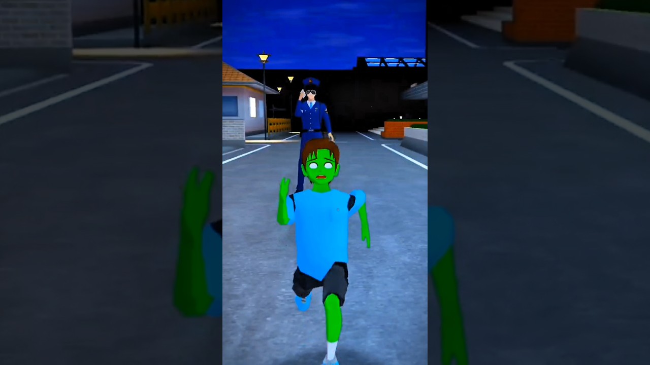 Police Officer  Zombie Funny 😂 #shorts #youtubeshorts #sakuraschoolsimulator