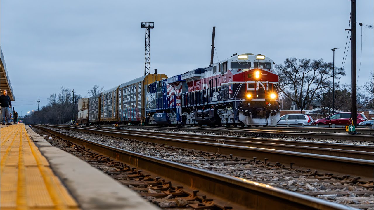 CN Z194 departing Markham Yard (CN 2026 INAUGURAL LEADING RUN)