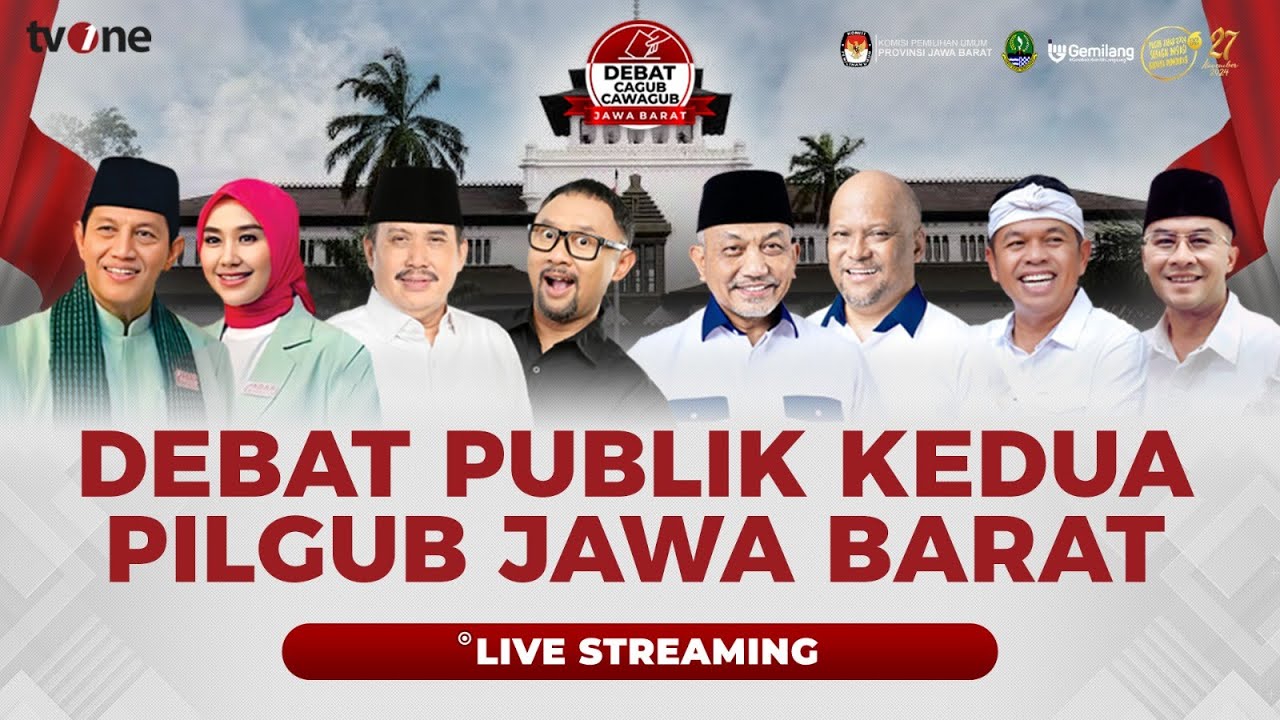 [LIVE] Debat Publik Kedua Calon Gubernur Dan Wakil Gubernur Jawa Barat | tvOne