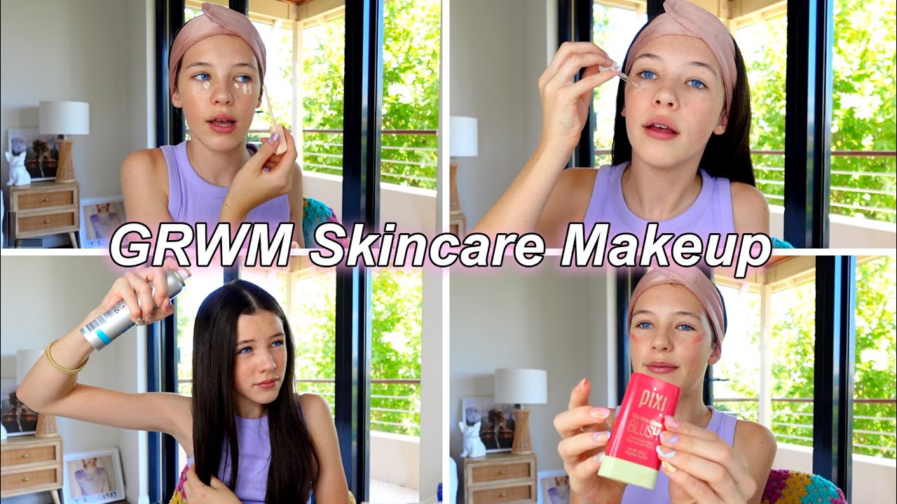 GRWM Skincare, Makeup and Hair. Charli