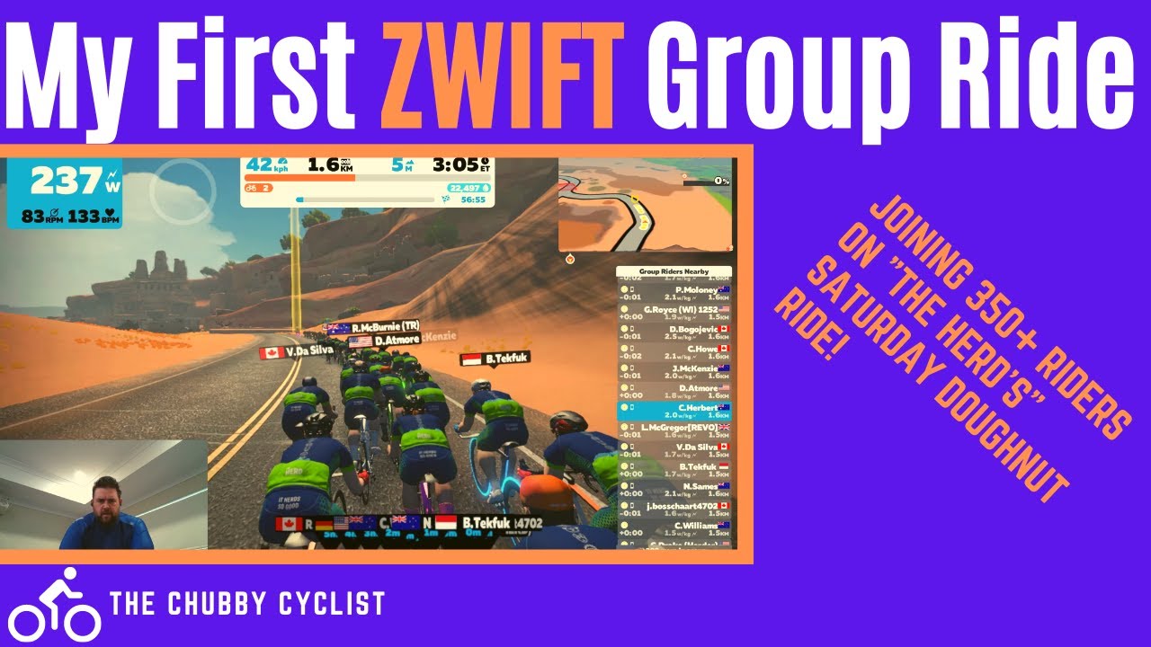 My First Zwift Group Ride - Riding With 