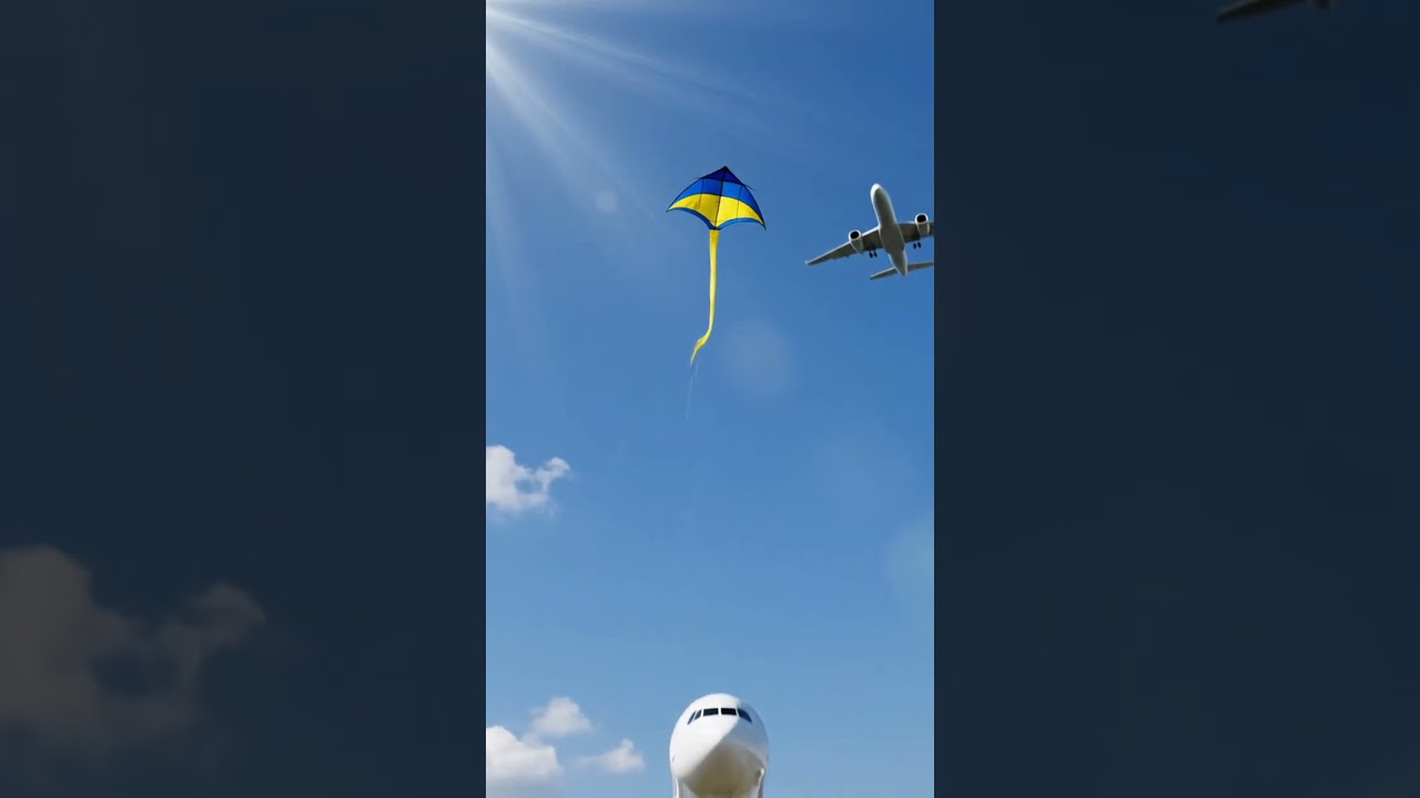 kite danger for airplane #amzingshort #viral #viralshorts