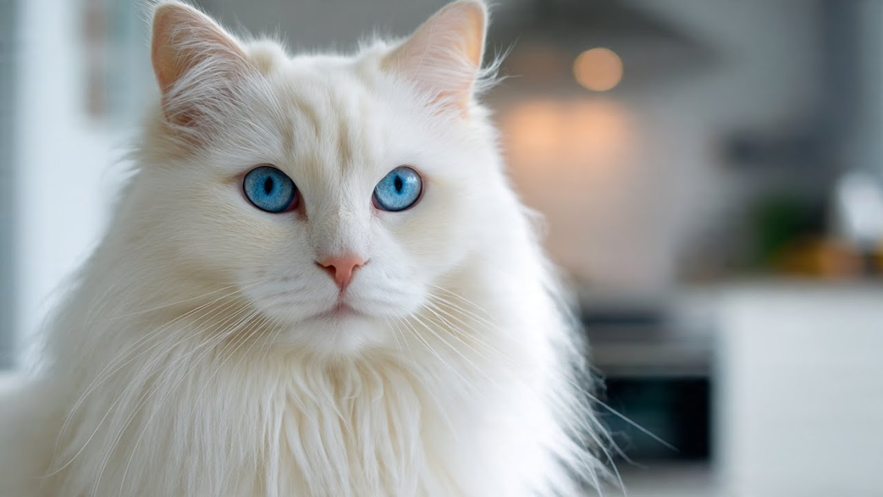 Most Beautiful White Long-Haired Blue-Eyed Cats 😻✨ | Giant Fluffy Cats Compilation