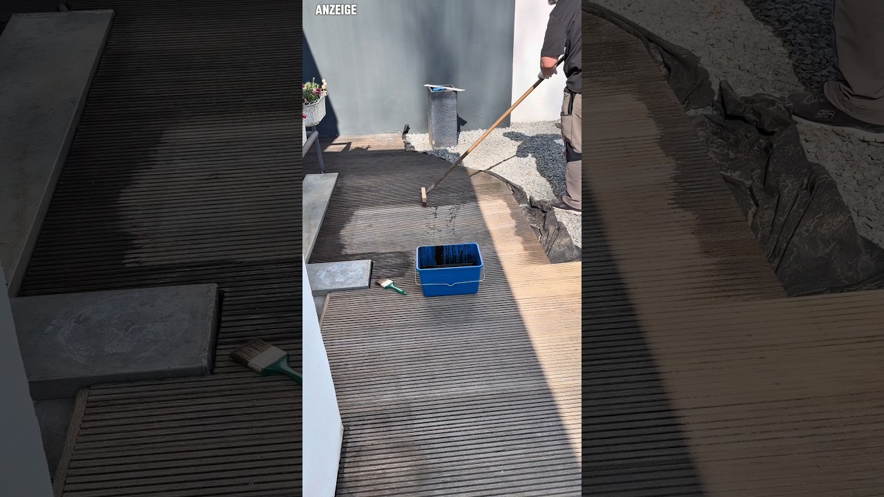 Anzeige - Heute reinigen und &ouml;len wir eine Terrasse.  #derparkettleger #terrasse #diy  #lifehacks