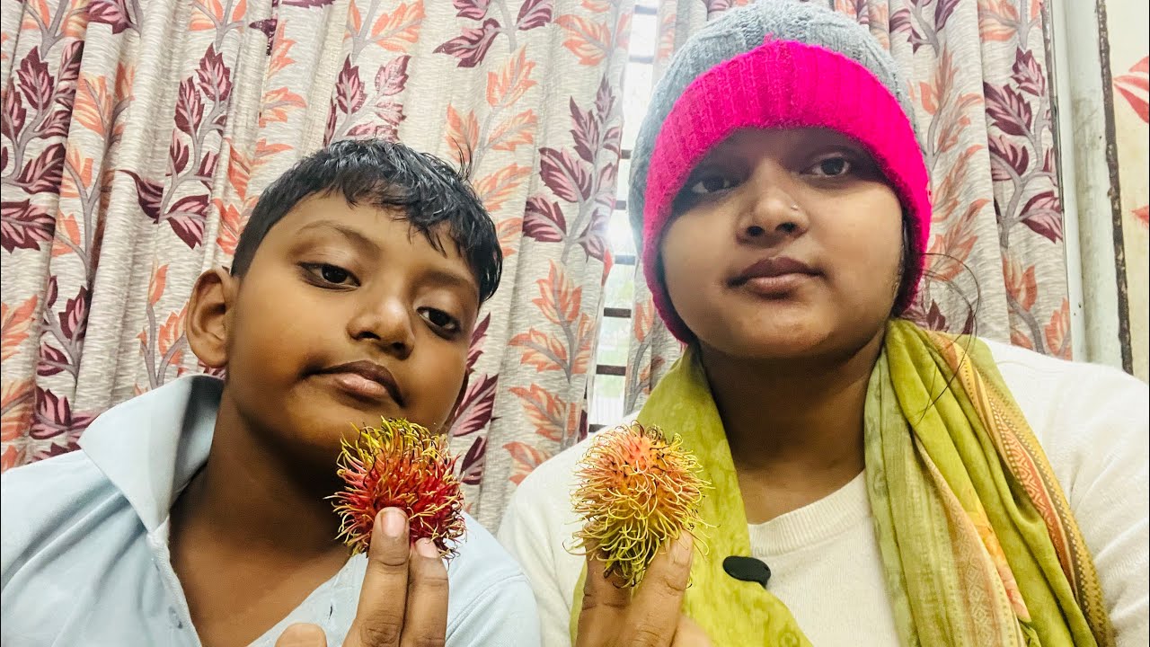  বাচ্চা বায়না করলো ভাইরাল বিদেশী রাম্বুটান ফল খাবে।তাই কিনে ফেললাম।ভিডিও টি অনেক আগের।
