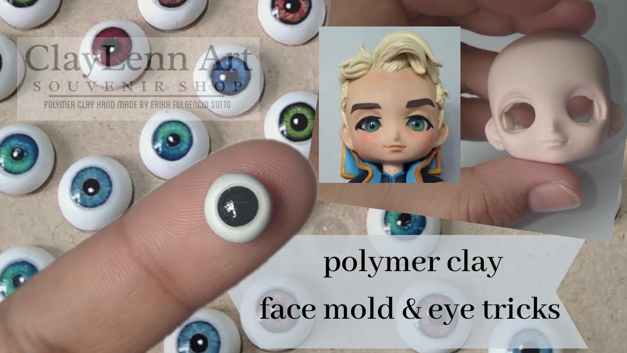Making Eye using Resin and Polymer clay / Polymer Clay Facemold & Eye Tricks