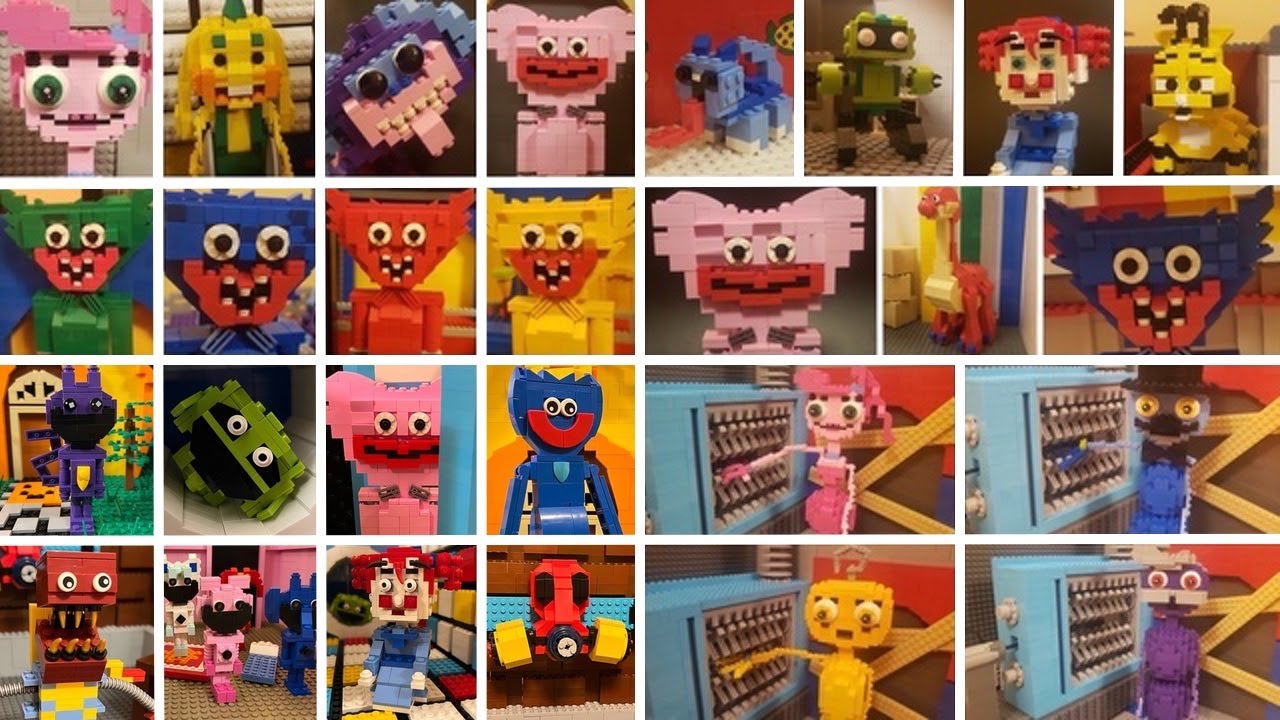 All LEGO POPPY PLAYTIME 1,2,3 & 4 CHARACTERS | Huggy Wuggy’s Creepy World Compilation!