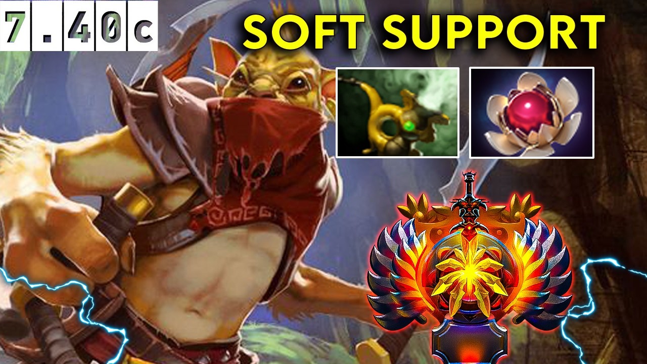 Bounty Hunter Immortal Soft Support - Dota 2 Patch 7.40c Pro Pub Gameplay