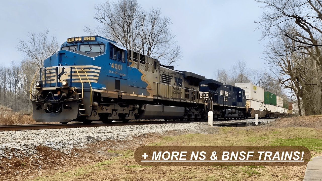 NS AC44C6M 4001 Leads 289 through Rossville, TN - NS Memphis District (West End) - Dec. 2025