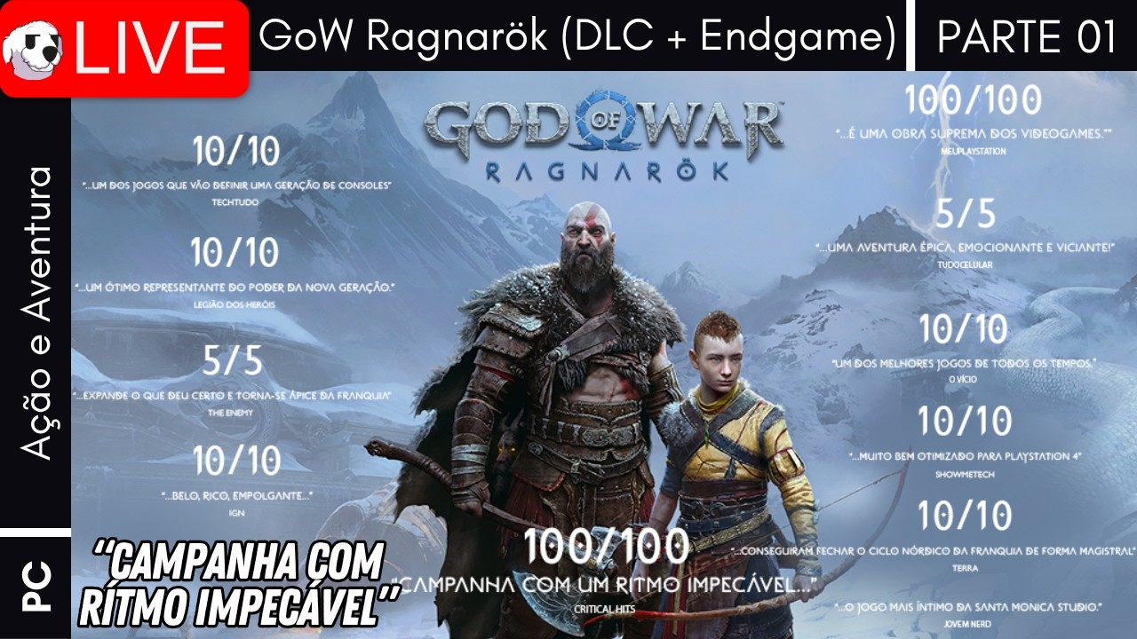DLC / Endgame - God of War Ragnarök - Dificuldade: Hard - !pix !discord !pc