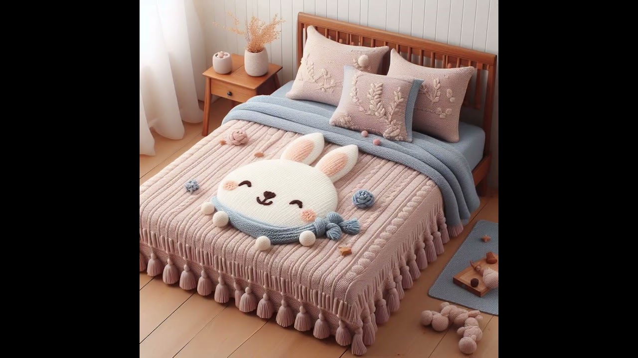 Top Wool knitted bed sheets share ideas #knitted #crochet
