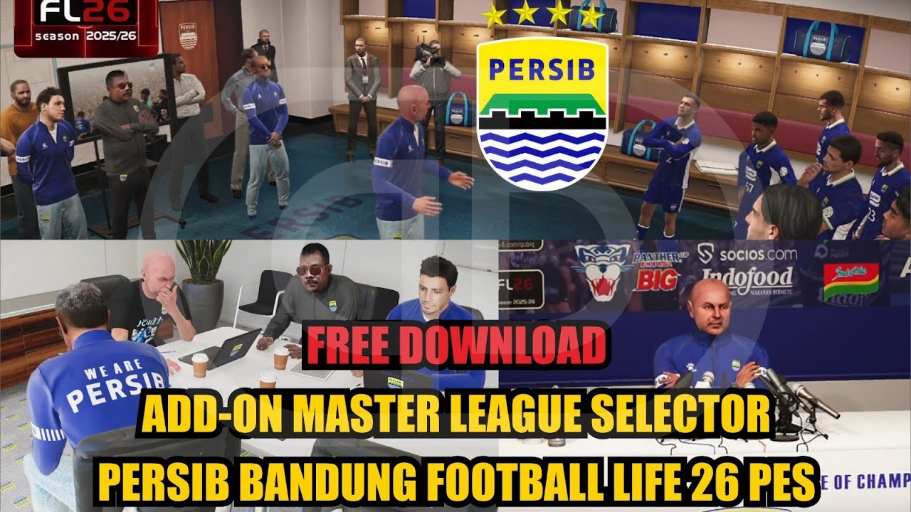 [FREE DOWNLOAD] ADD-ON MASTERLEAGUE for PERSIB BANDUNG in FL26 PES